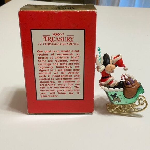 Vintage Mickey Mouse Christmas Ornament. New in Box! “Gifts from Mickey” by Enes - Picture 10 of 11